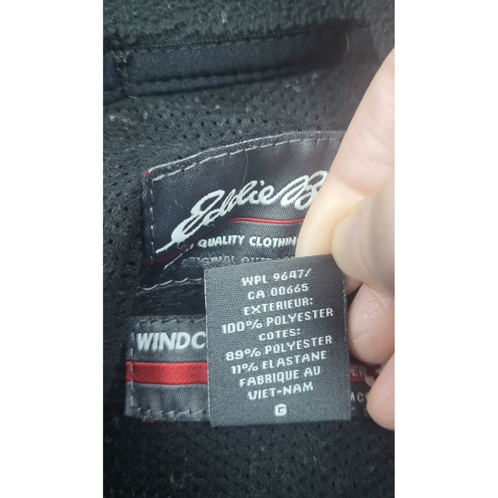 Eddie Bauer Windcutter Fleece Vest Mens Large Black Full Zip Polartec RN 67249 - Picture 9 of 10
